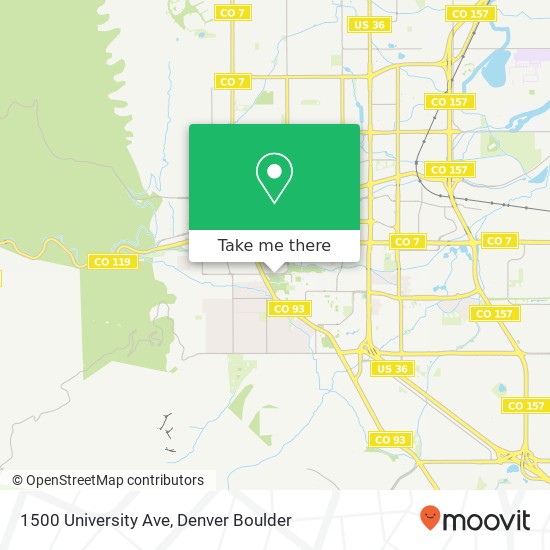 Mapa de 1500 University Ave