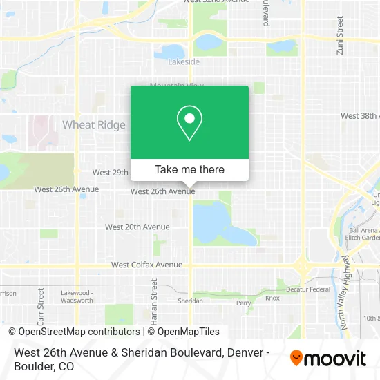 West 26th Avenue & Sheridan Boulevard map