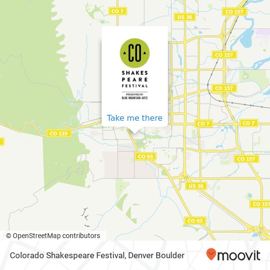 Colorado Shakespeare Festival map