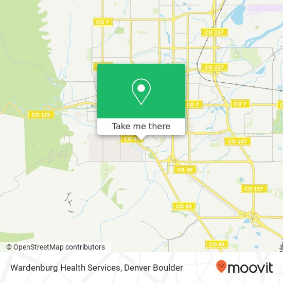 Mapa de Wardenburg Health Services