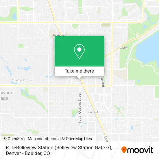 Mapa de RTD-Belleview Station (Belleview Station Gate G)