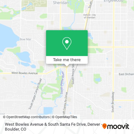 Mapa de West Bowles Avenue & South Santa Fe Drive