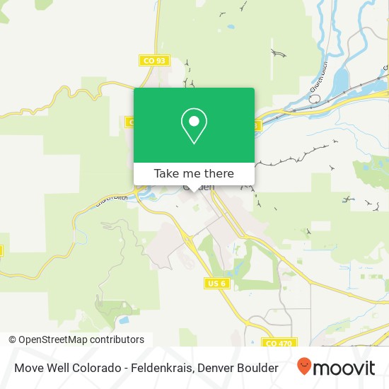 Mapa de Move Well Colorado - Feldenkrais