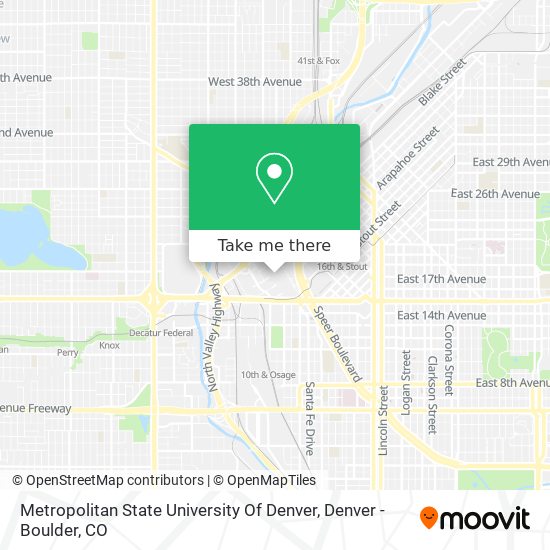 Mapa de Metropolitan State University Of Denver