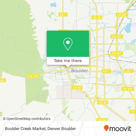 Mapa de Boulder Creek Market