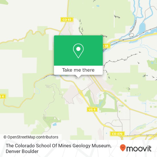 The Colorado School Of Mines Geology Museum map