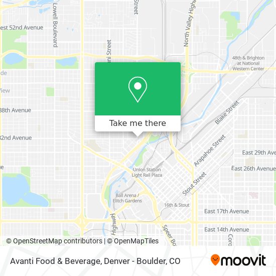 Avanti Food & Beverage map