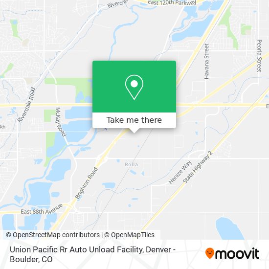 Mapa de Union Pacific Rr Auto Unload Facility