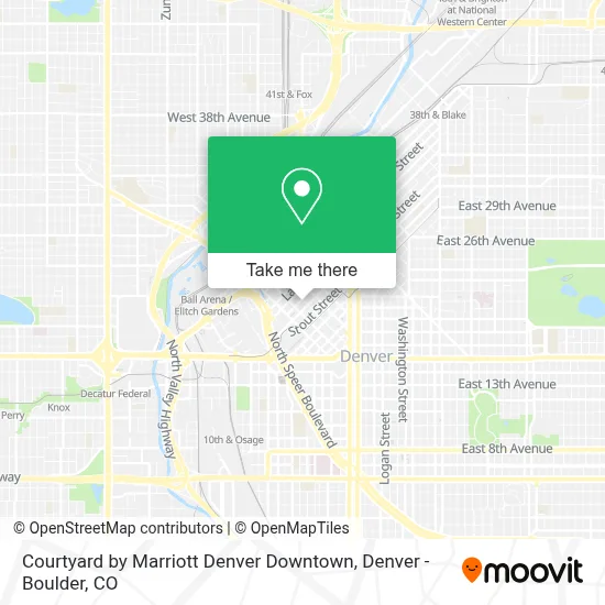 Courtyard by Marriott Denver Downtown map