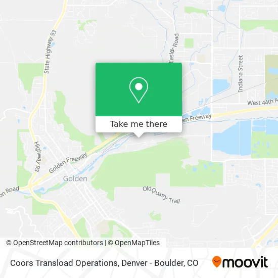 Coors Transload Operations map