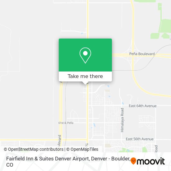 Mapa de Fairfield Inn & Suites Denver Airport