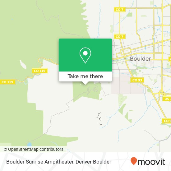 Boulder Sunrise Ampitheater map