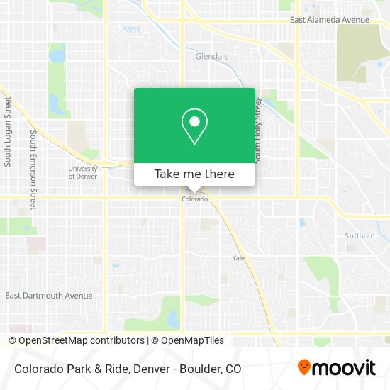 Colorado Park & Ride map