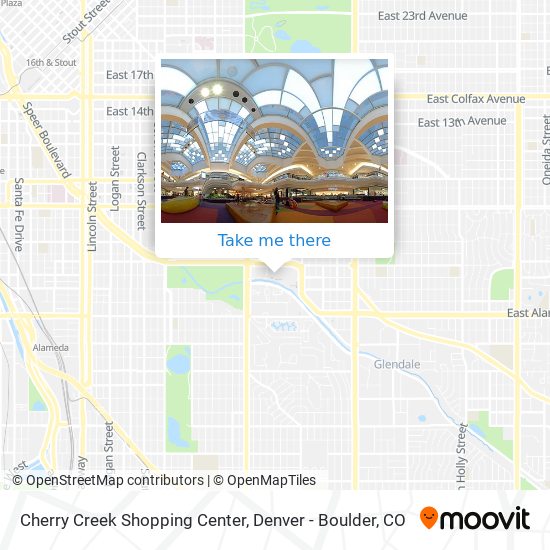 How to get to Cherry Creek Shopping Center in Denver by Bus?