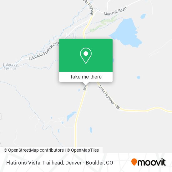 Flatirons Vista Trailhead map