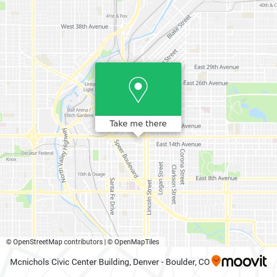 Mapa de Mcnichols Civic Center Building