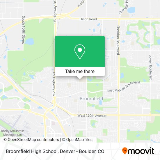 Mapa de Broomfield High School