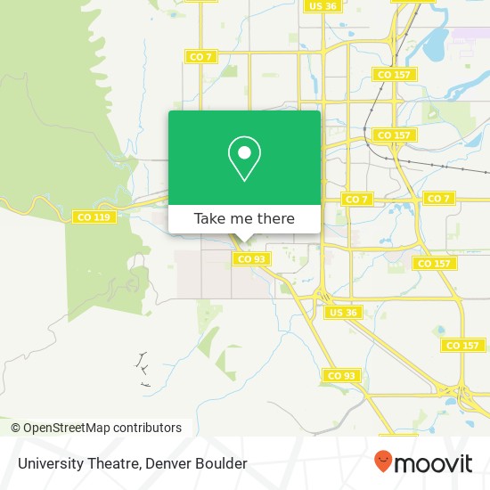 Mapa de University Theatre