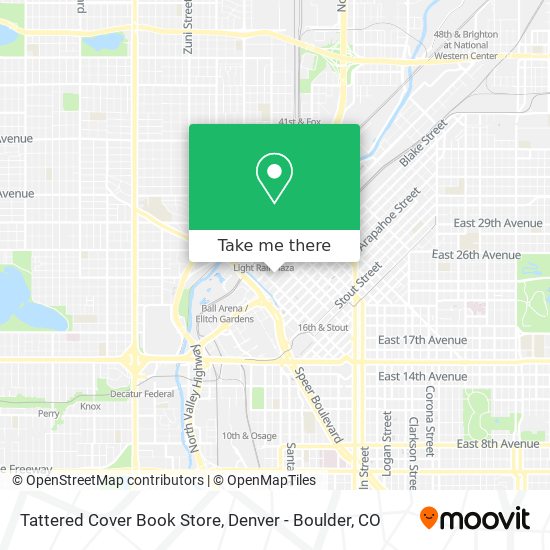 Mapa de Tattered Cover Book Store