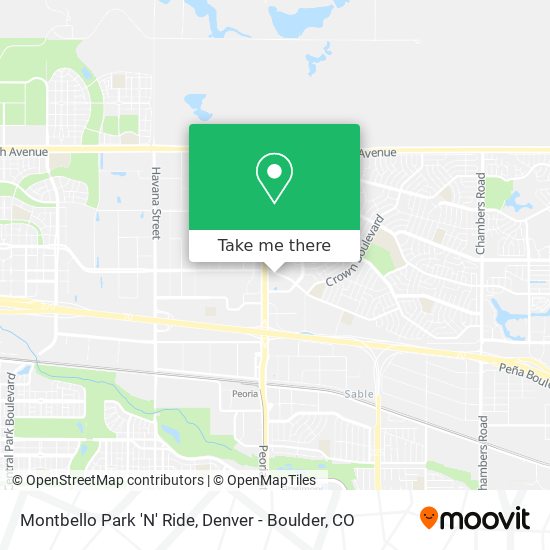 Mapa de Montbello Park 'N' Ride