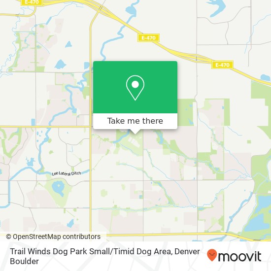 Mapa de Trail Winds Dog Park Small / Timid Dog Area