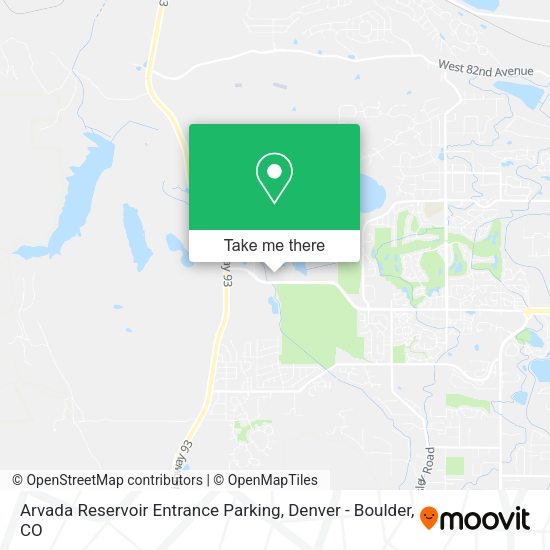 Arvada Reservoir Entrance Parking map