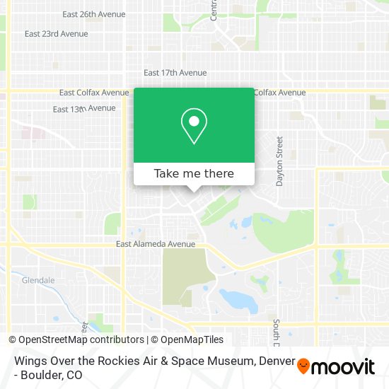 Mapa de Wings Over the Rockies Air & Space Museum