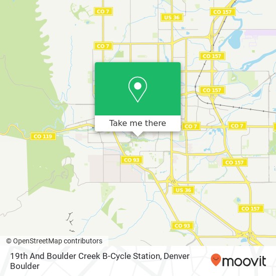 19th And Boulder Creek B-Cycle Station map