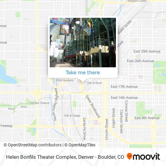 Helen Bonfils Theater Complex map