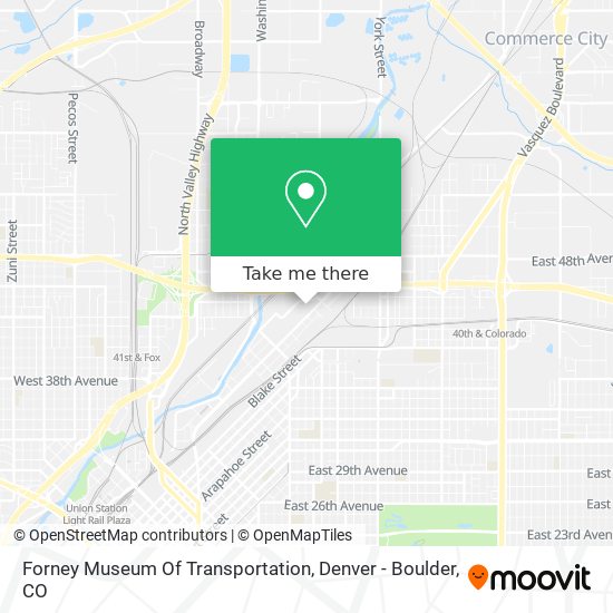 Mapa de Forney Museum Of Transportation