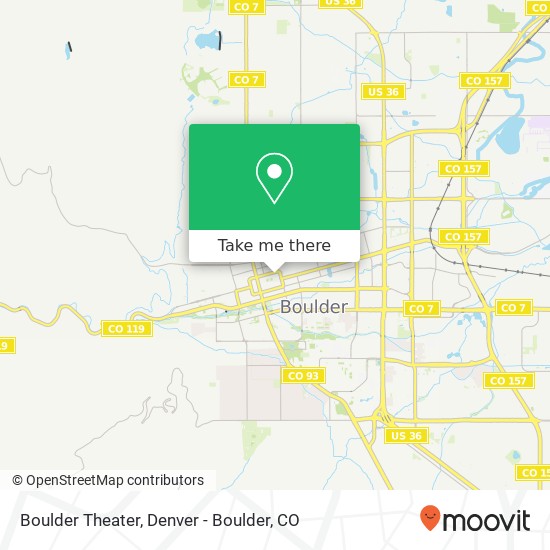 Mapa de Boulder Theater