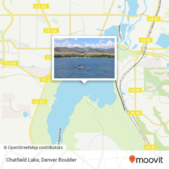 Chatfield Lake map