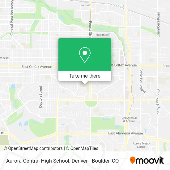 Mapa de Aurora Central High School