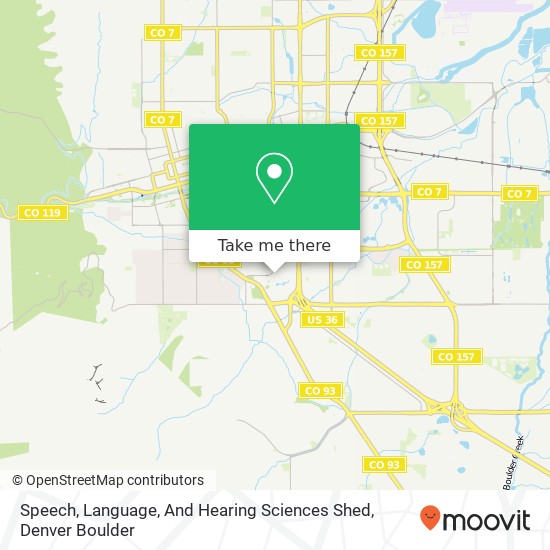 Mapa de Speech, Language, And Hearing Sciences Shed