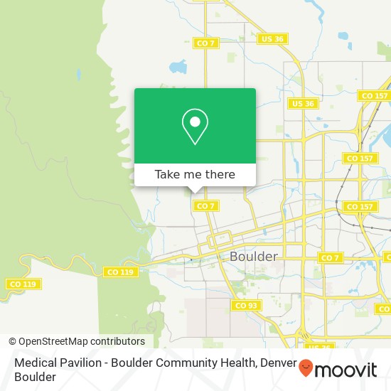 Medical Pavilion - Boulder Community Health map