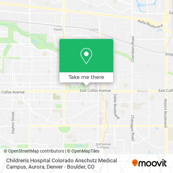 Children's Hospital Colorado Anschutz Medical Campus, Aurora map