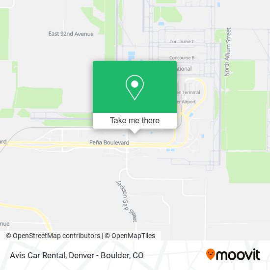 Avis Car Rental map