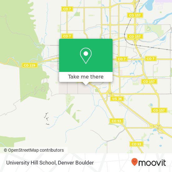 Mapa de University Hill School