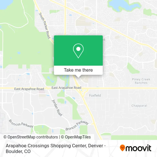 Arapahoe Crossings Shopping Center map
