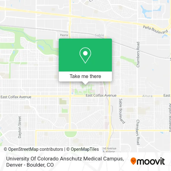 University Of Colorado Anschutz Medical Campus map