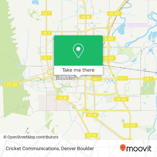 Mapa de Cricket Communications