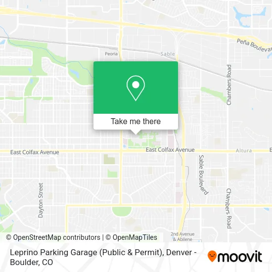 Mapa de Leprino Parking Garage (Public & Permit)