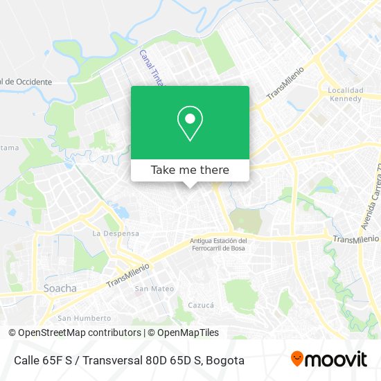 Calle 65F S / Transversal 80D 65D S map