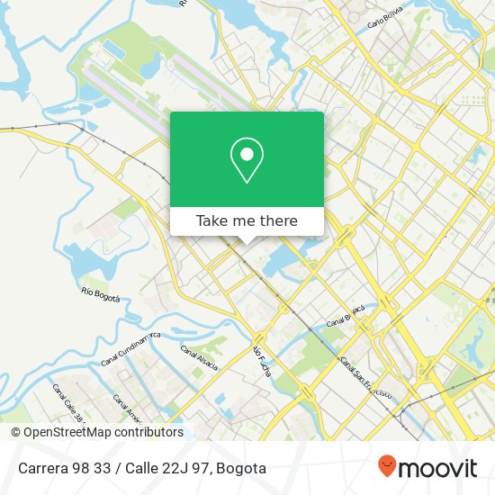Mapa de Carrera 98 33 / Calle 22J 97