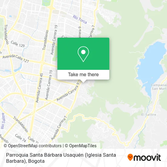 Mapa de Parroquia Santa Bárbara Usaquén (Iglesia Santa Barbara)