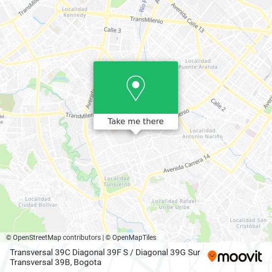 Transversal 39C Diagonal 39F S / Diagonal 39G Sur Transversal 39B map