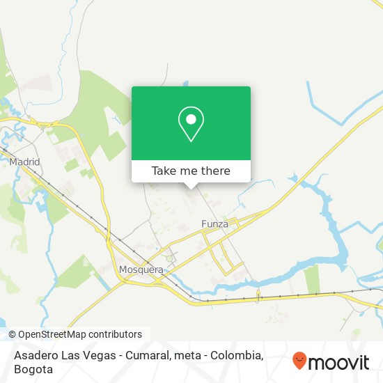 Asadero Las Vegas - Cumaral, meta - Colombia map