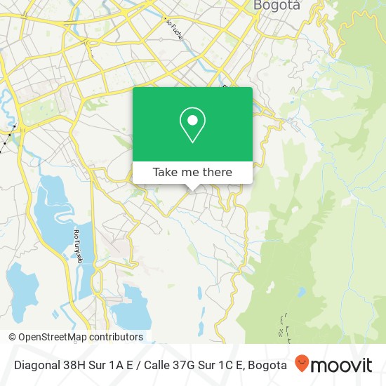 Mapa de Diagonal 38H Sur 1A E / Calle 37G Sur 1C E