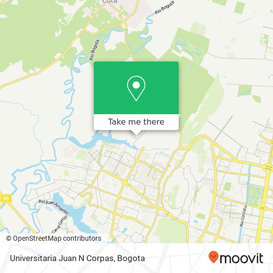 Universitaria Juan N Corpas map