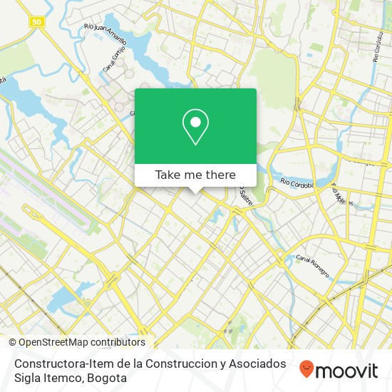 Mapa de Constructora-Item de la Construccion y Asociados Sigla Itemco